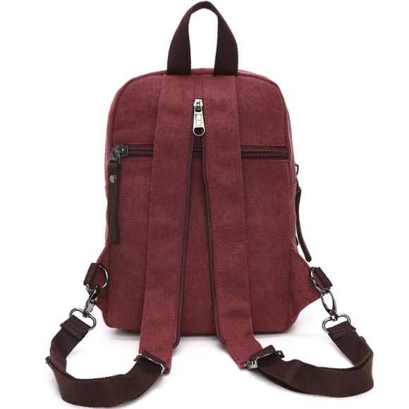 Vintage Backpack Shoulder Bag Daypack - Picture 3 of 3